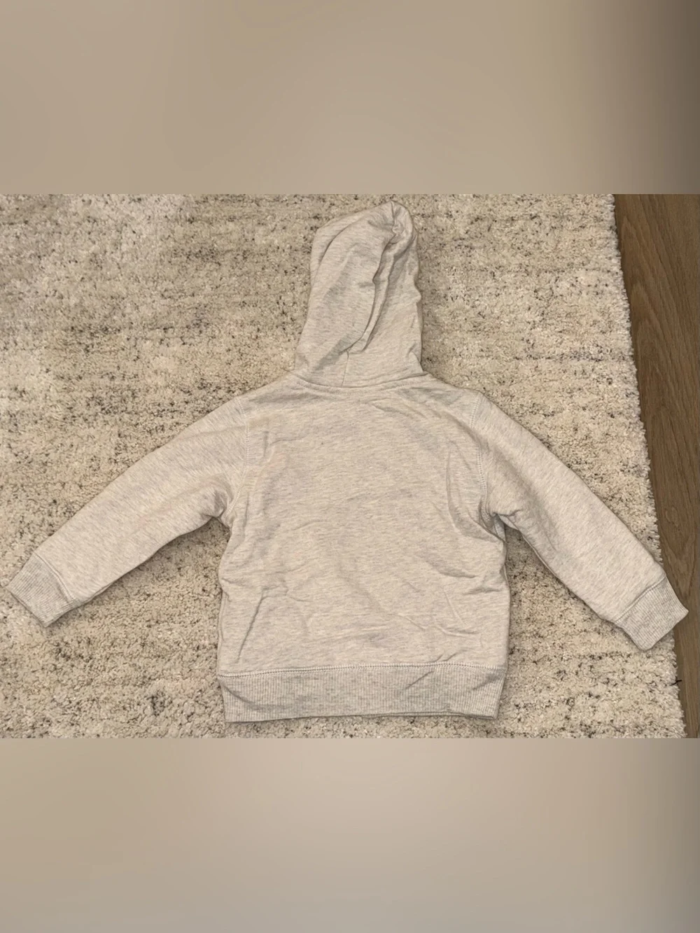 NWT Baby Gap Toddler Sherpa Lined Zip Hoodie Gray Logo Sweatshirt Size 3 Years